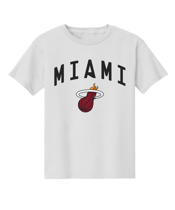 Miami HEAT Youth White Tee Youth Tee Item Of The Game   