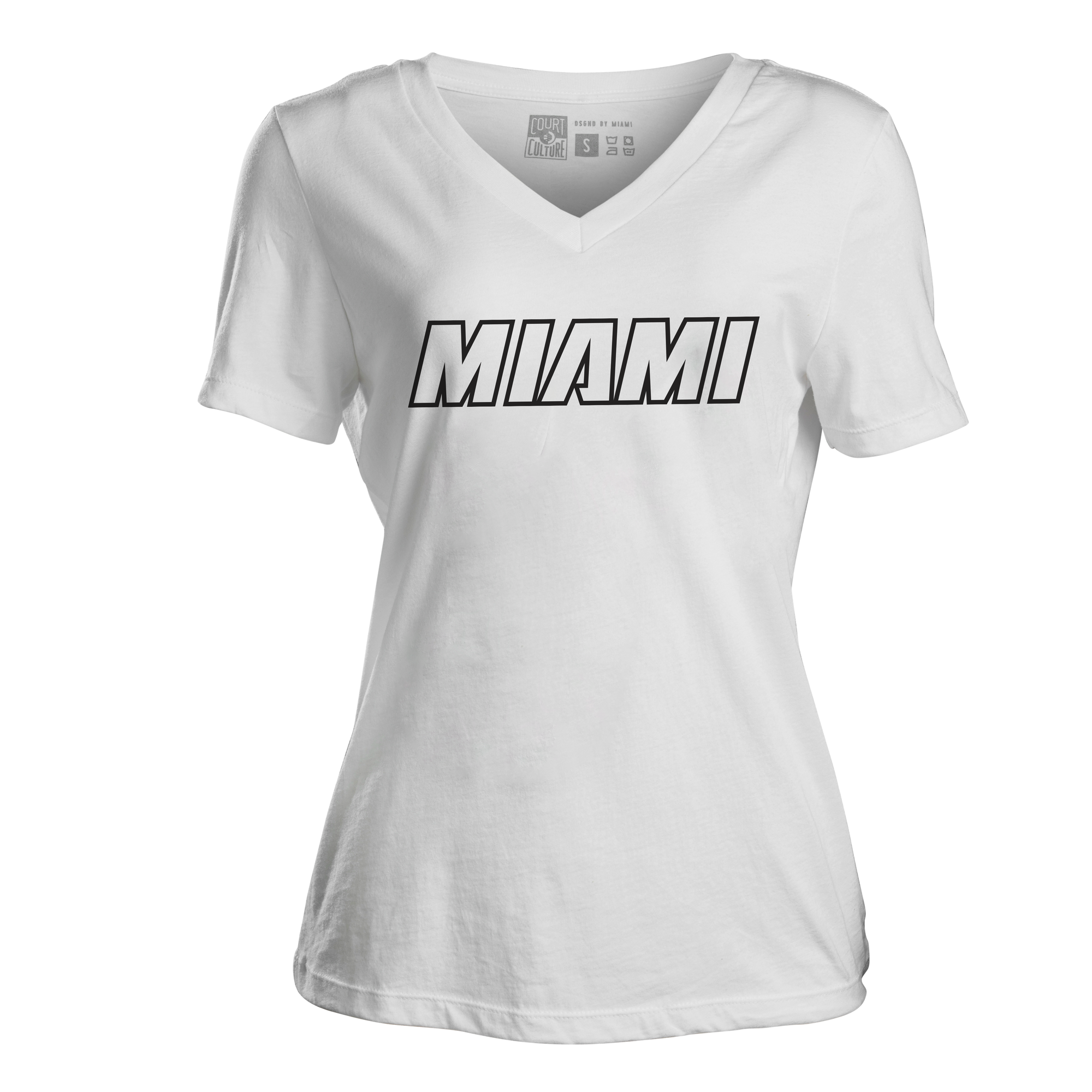 Court Culture MIAMI Women's V-Neck Tee Women's Tee Court Culture   