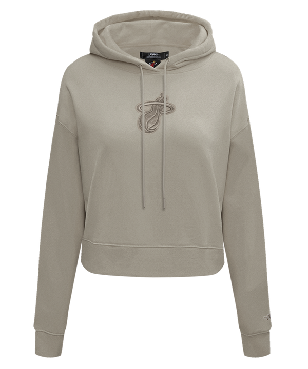 Pro Standard Miami HET Wingspan Crop Women's Taupe Hoodie Women's Hoodie Pro Standard   