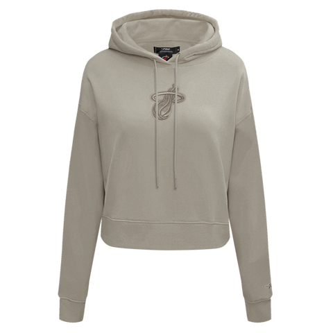 Pro Standard Miami HET Wingspan Crop Women's Taupe Hoodie