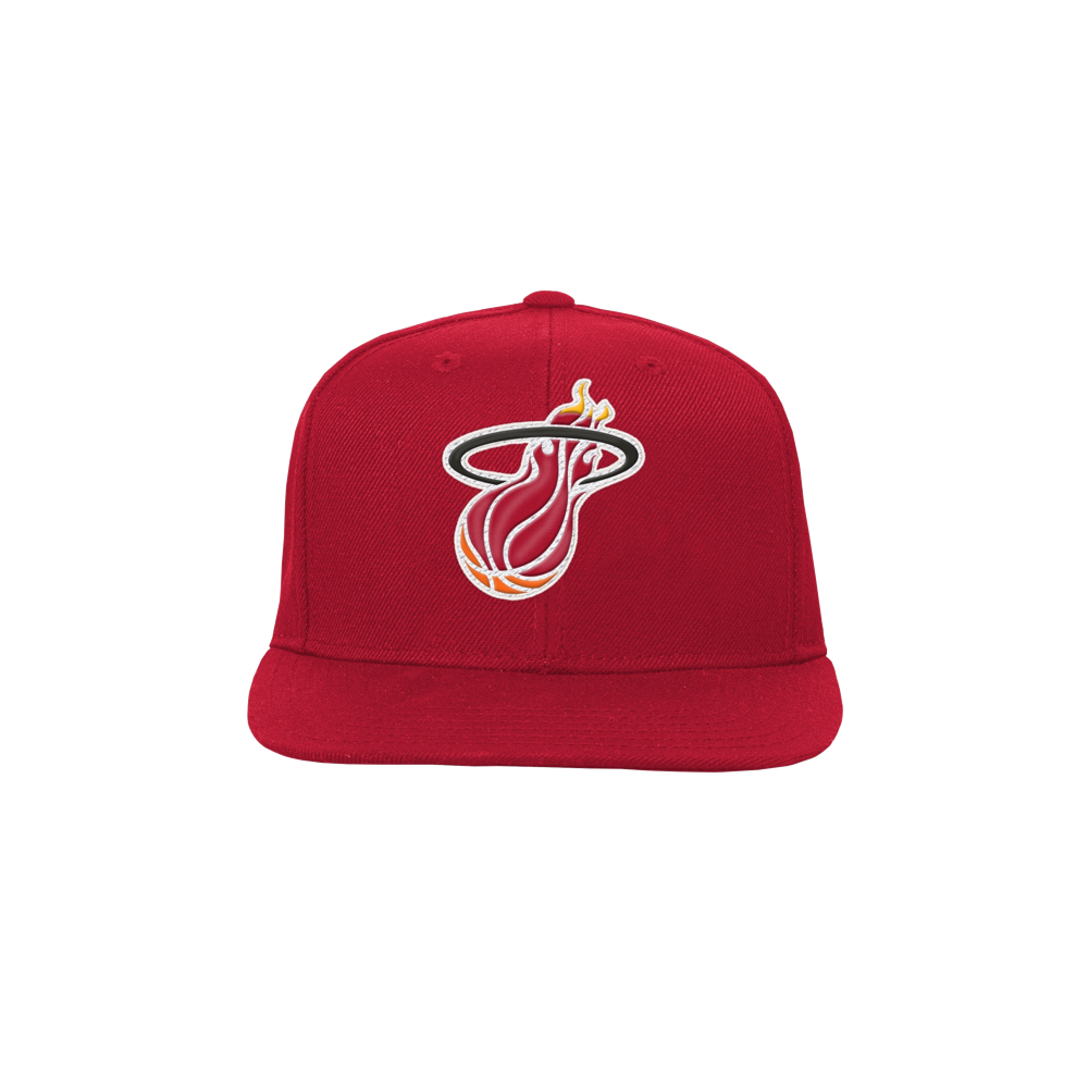 Mitchel & Ness Miami HEAT Flat Brim Youth Snapback KIDS CAPSC OUTERSTUFF   