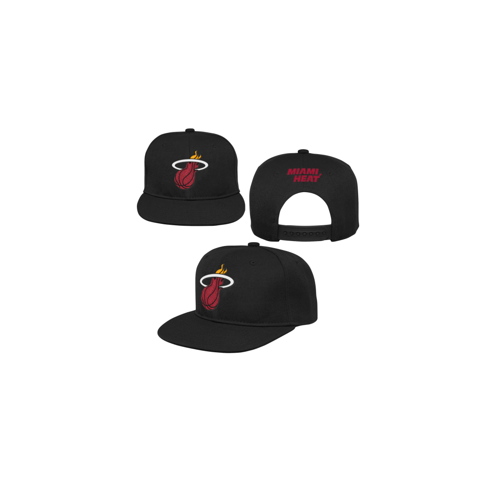 Miami HEAT Flatbrim Logo Youth Snapback Youth Hat Outerstuff   