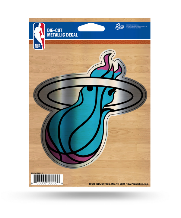 Miami HEAT Original Vice Die-Cut Metallic Decal Novelties Rico Industries