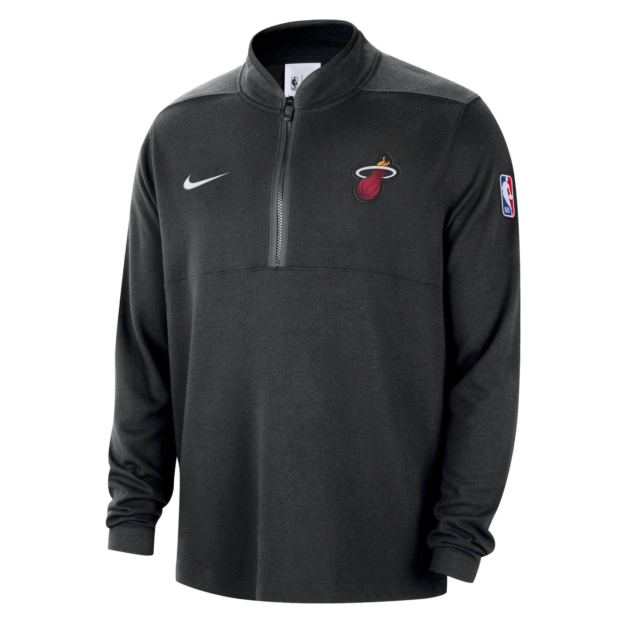 Nike Miami HEAT Courtside Half Zip Long Sleeve Top Men's Long Sleeve Tee Nike   