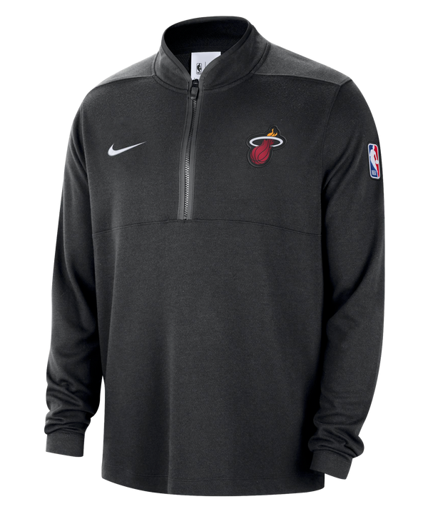 Nike Miami HEAT Courtside Half Zip Long Sleeve Top Men's Long Sleeve Tee Nike   