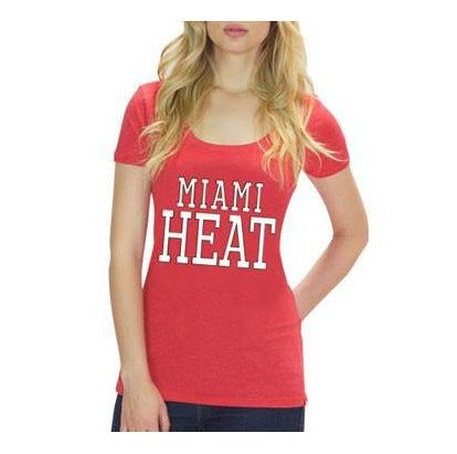 Sportiqe Miami HEAT Ladies La Brea Scoop Tee WOMENS TEES SPORTIQE APPAREL CO.    - featured image