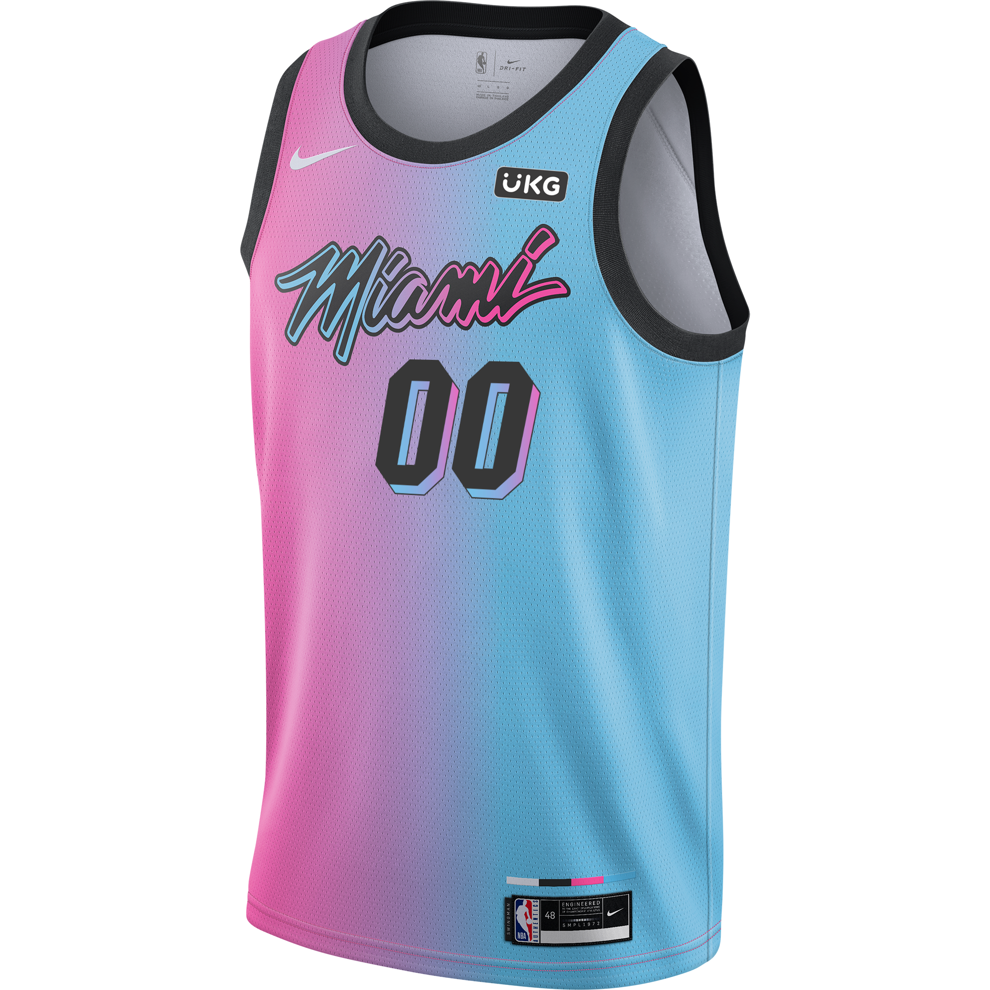 Miami Heat Nike Earned Edition Swingman Jersey - Custom - Mens