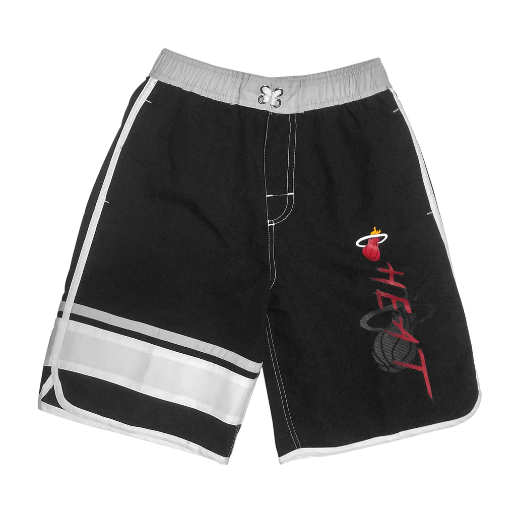 Miami HEAT Youth Color Block Swimming Trunks KIDS SHORTS OUTERSTUFF    - featured image