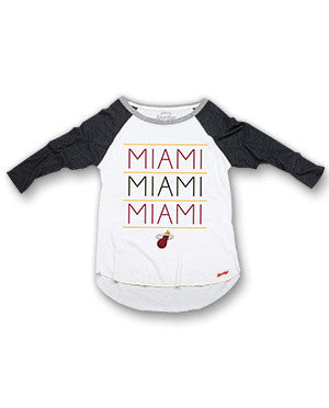 Sportiqe Miami HEAT Brandy Raglan Tee WOMENS TEES SPORTIQE APPAREL CO.    - featured image