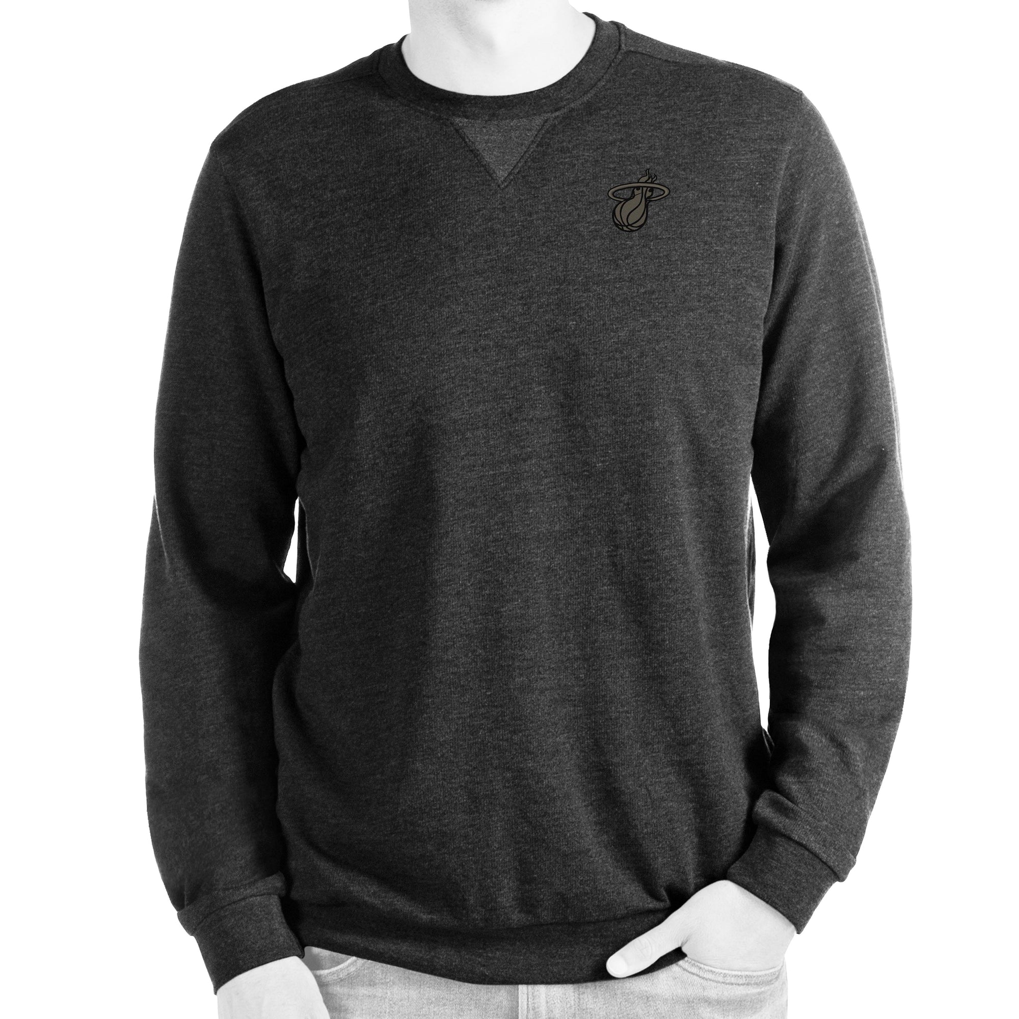 Antigua Miami HEAT Tonal Crewneck Men's Crewneck Sweater Antigua   