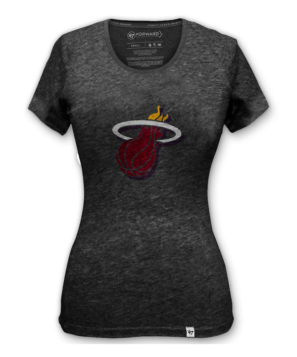 '47 Brand Brand Miami HEAT High Point Tee Women's Tee '47 Brand S Black 