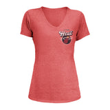 New ERA Miami HEAT Ladies Bubble V-Neck - 1