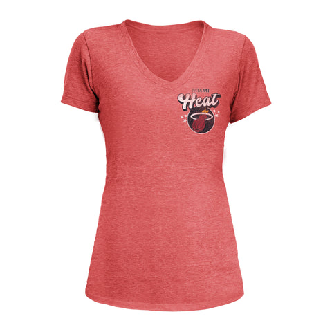 New ERA Miami HEAT Ladies Bubble V-Neck