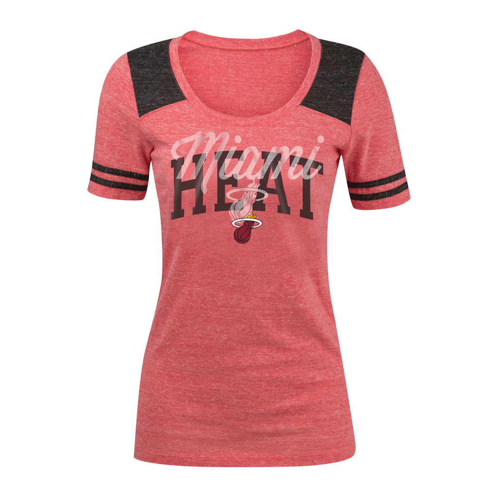 New ERA Miami HEAT Ladies Triblend Scoop WOMENS TEES 5TH AND OCEAN    - featured image