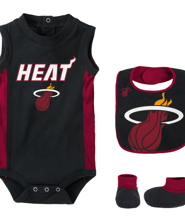 Miami HEAT Overtime Bib & Bootie Infant Set Outerstuff