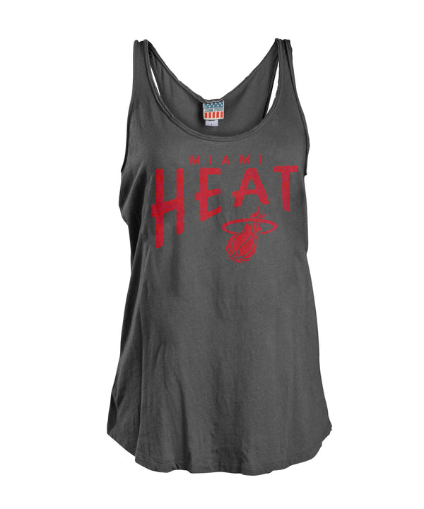 Junk Food Miami HEAT Ladies Raceback Tank Women's Tank Junk Food