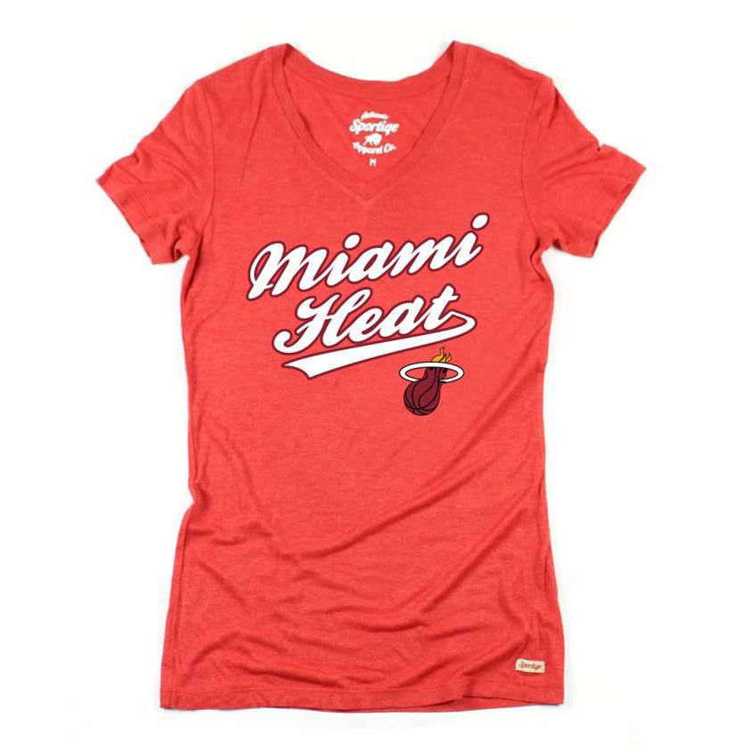 Sportirqe Miami HEAT Women's Kiera V-Neck Women's Tee Sportiqe   