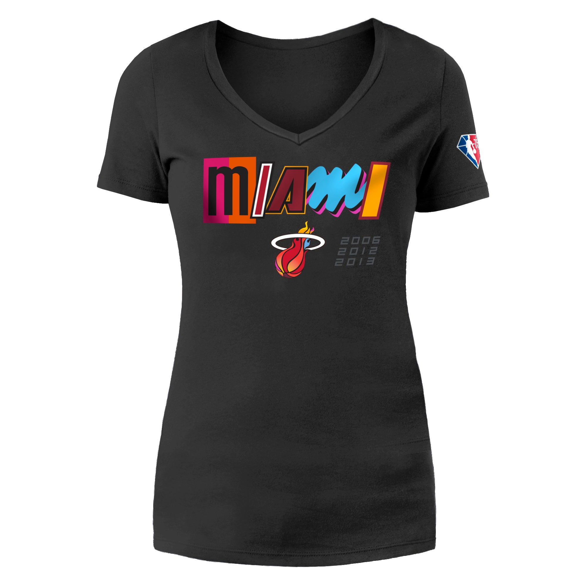 New Era Miami HEAT Mashup V-Neck Women's Tee Women's Tee New Era   