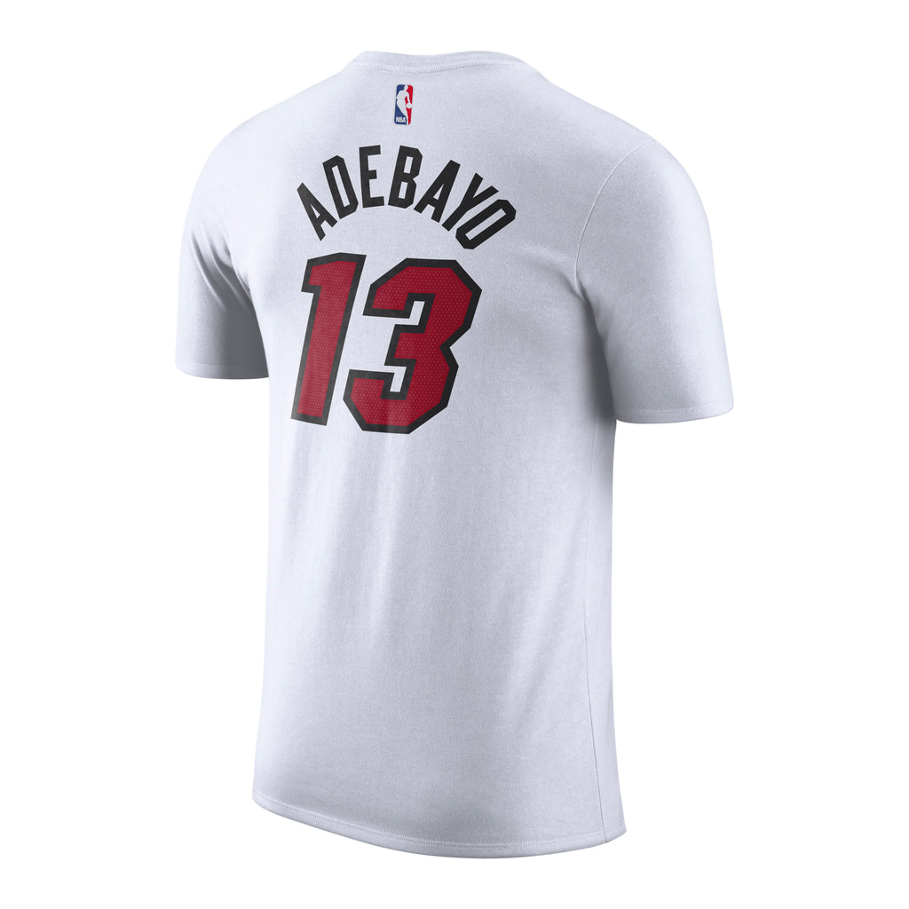 BAM Ado Nike Miami Heat Association White Name & Number T-Shirt, Size: 2XL