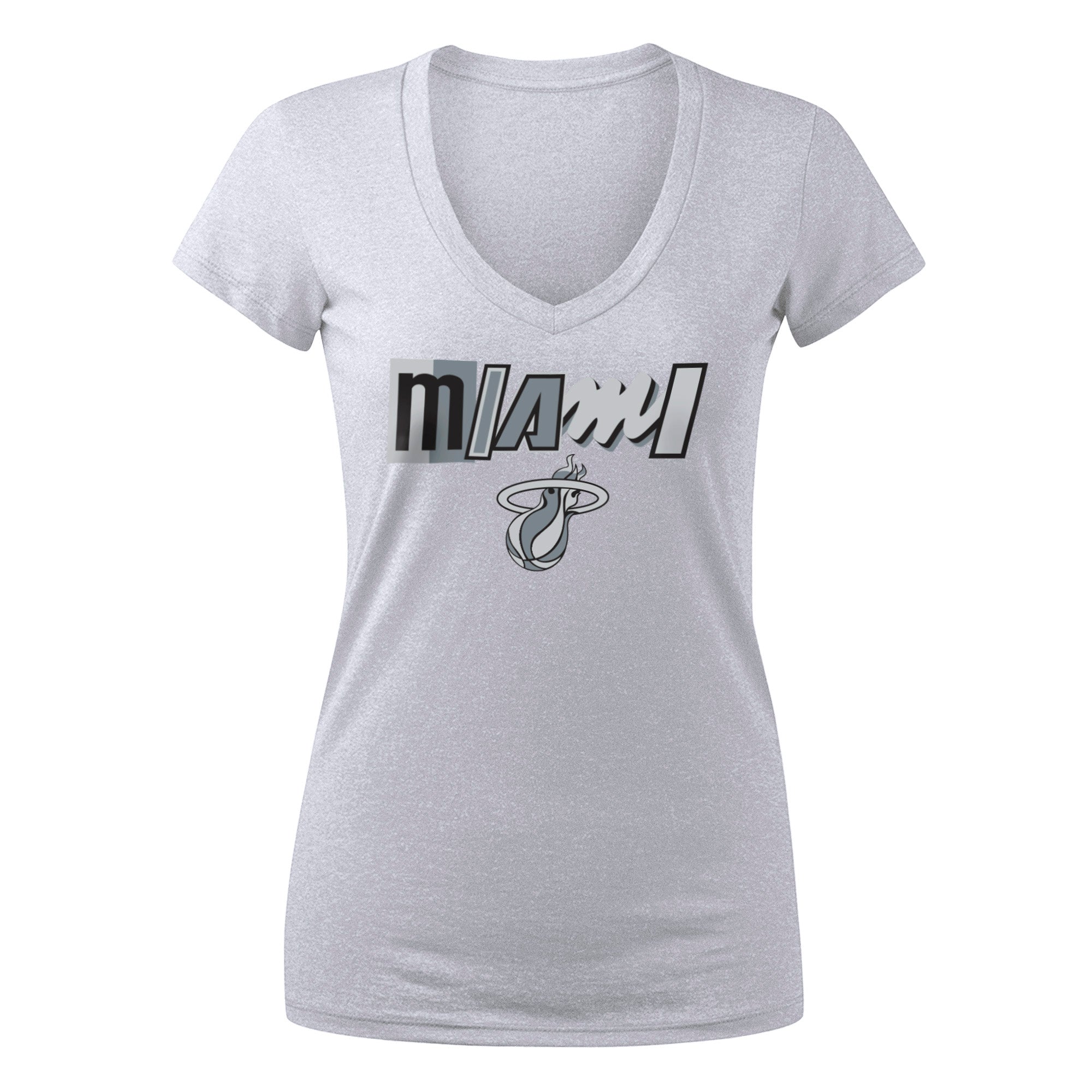 Jimmy Butler New Era Miami HEAT Mashup Name & Number Women's White Tee Women's Tee New Era   