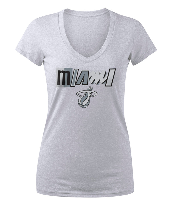 Jimmy Butler New Era Miami HEAT Mashup Name & Number Women's White Tee Women's Tee New Era   