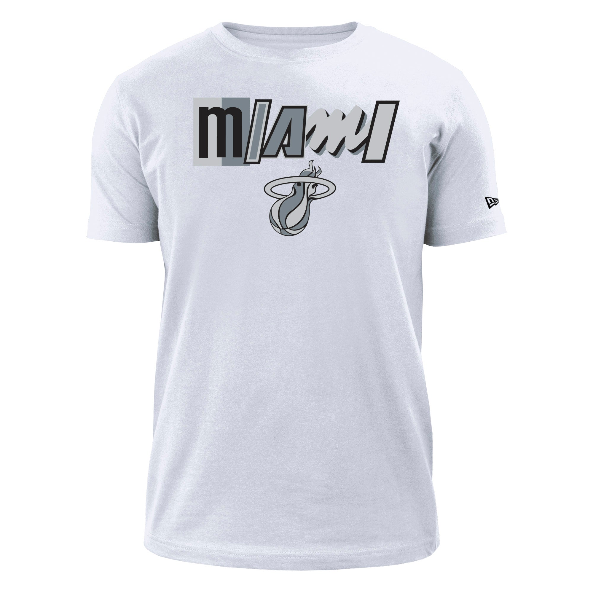 Tyler Herro New Era Miami HEAT Mashup Name & Number White Tee Unisex Tee New Era   