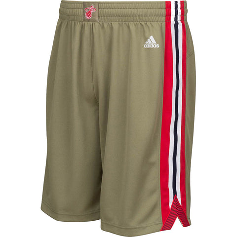 adidas Miami HEAT Youth Home Strong Swingman Shorts