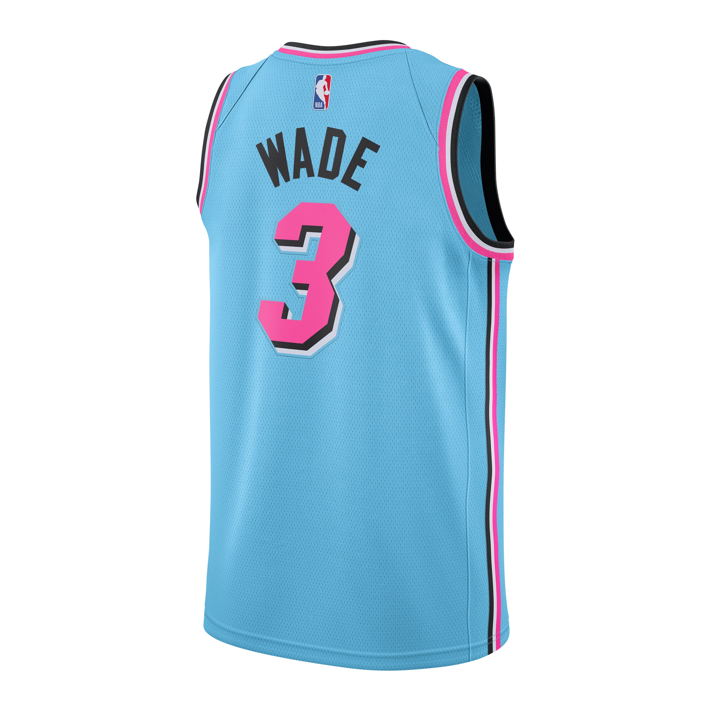 Dwyane Wade Miami Heat Vice Nights Blue Pink Swingman Jersey