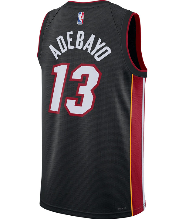 Bam Adebayo Nike Miami HEAT Icon Black Swingman Jersey Men's Jersey Nike   