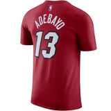 Bam Adebayo Nike Jordan Brand Statement Red Name & Number Tee - 2