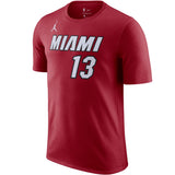 Bam Adebayo Nike Jordan Brand Statement Red Name & Number Tee - 1