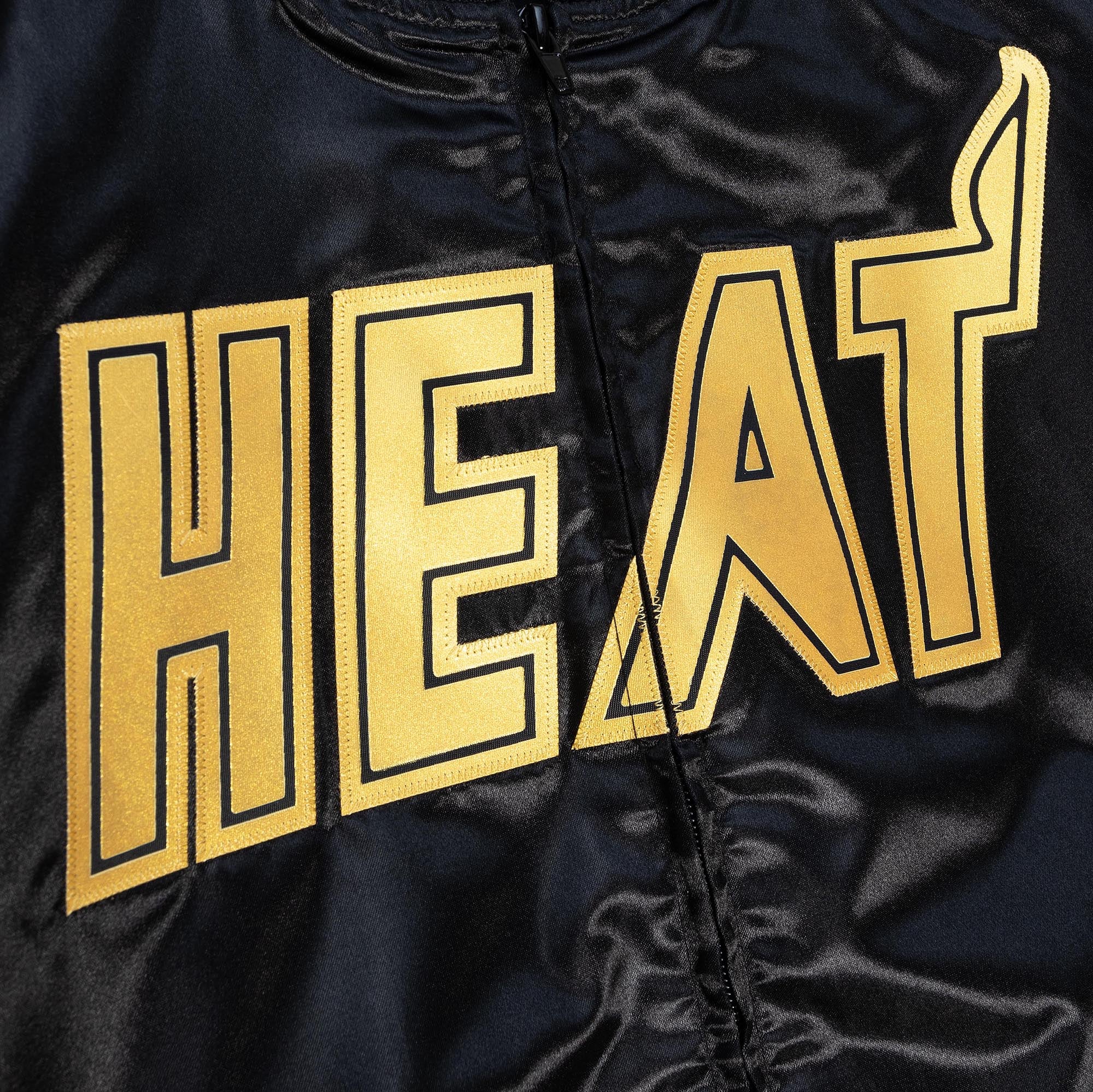 Mitchell and Ness Miami HEAT Big Face Satin Jacket Men's Jacket Mitchell & Ness   