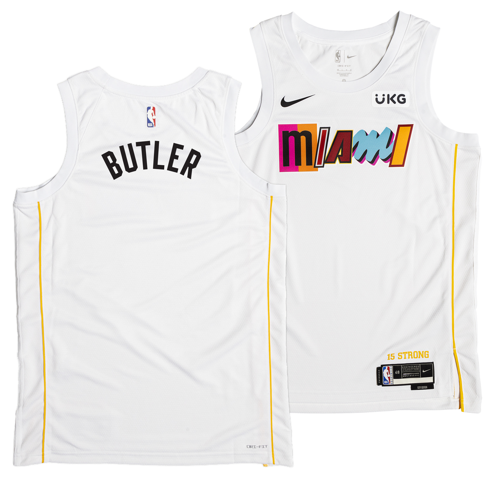 What does UKG mean on the Miami Heat jerseys?