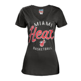 Junk Food Miami HEAT Ladies Vneck Tee - 1