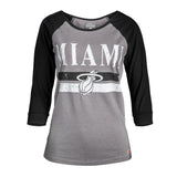 Sportiqe Miami HEAT Ladies Cosmo Black Tie Tee - 1