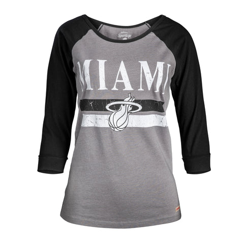 Sportiqe Miami HEAT Ladies Cosmo Black Tie Tee