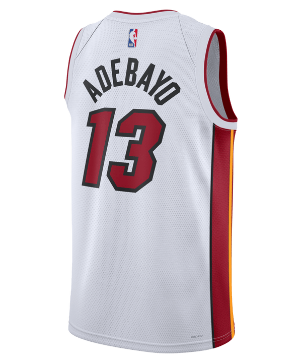 Bam Adebayo Nike Miami HEAT Association White Swingman Jersey Men's Jersey Nike   