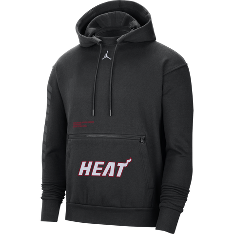 Women's Pro Standard Black Miami Heat Mash Up Pullover Sweatshirt