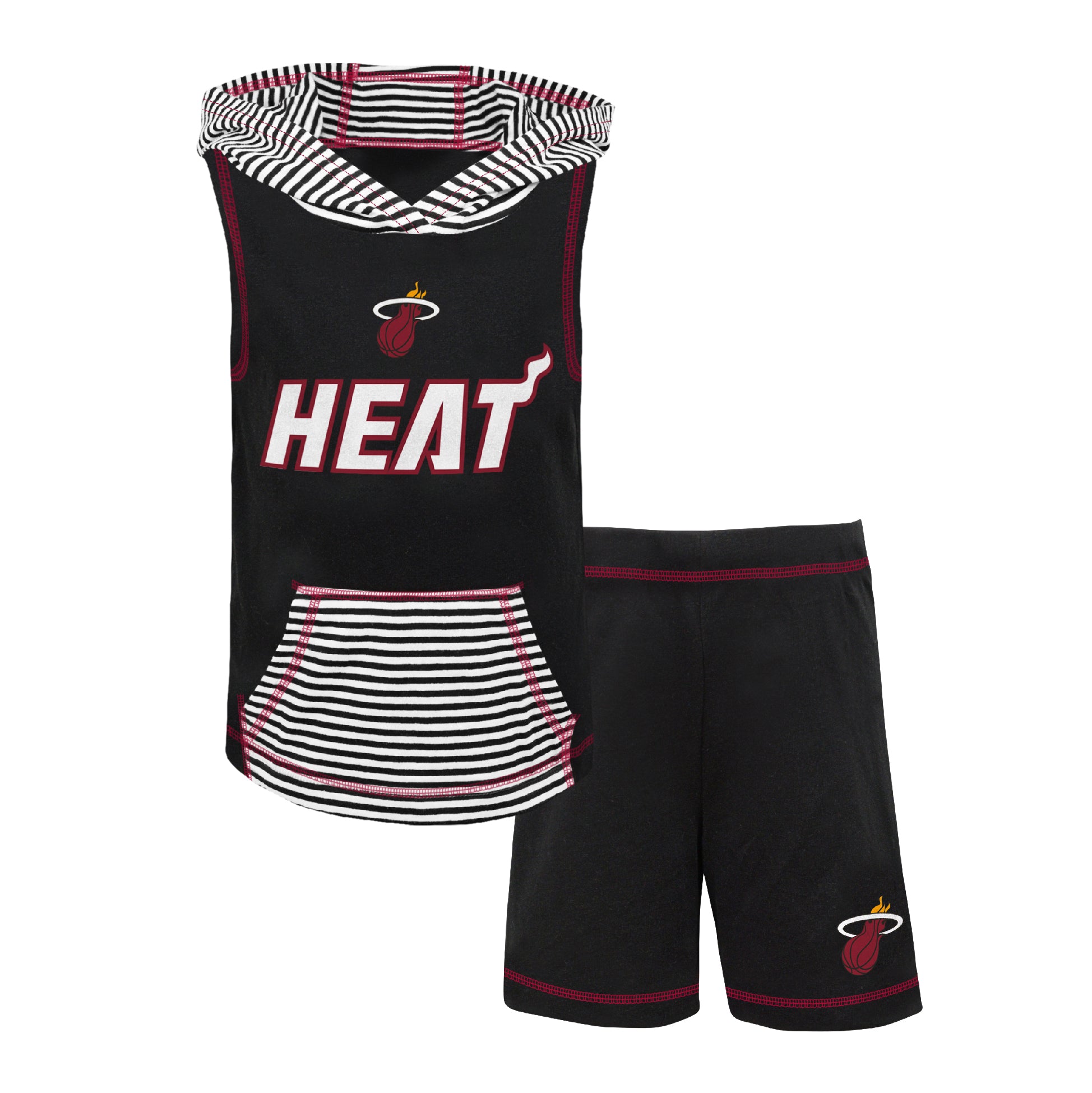 Miami HEAT Girls Toddler Sleeveless Short Set Toddler Set Outerstuff   