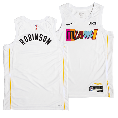 Authentic Nike Duncan Robinson Miami Heat Jersey #55 Black Red Men Size XL  52