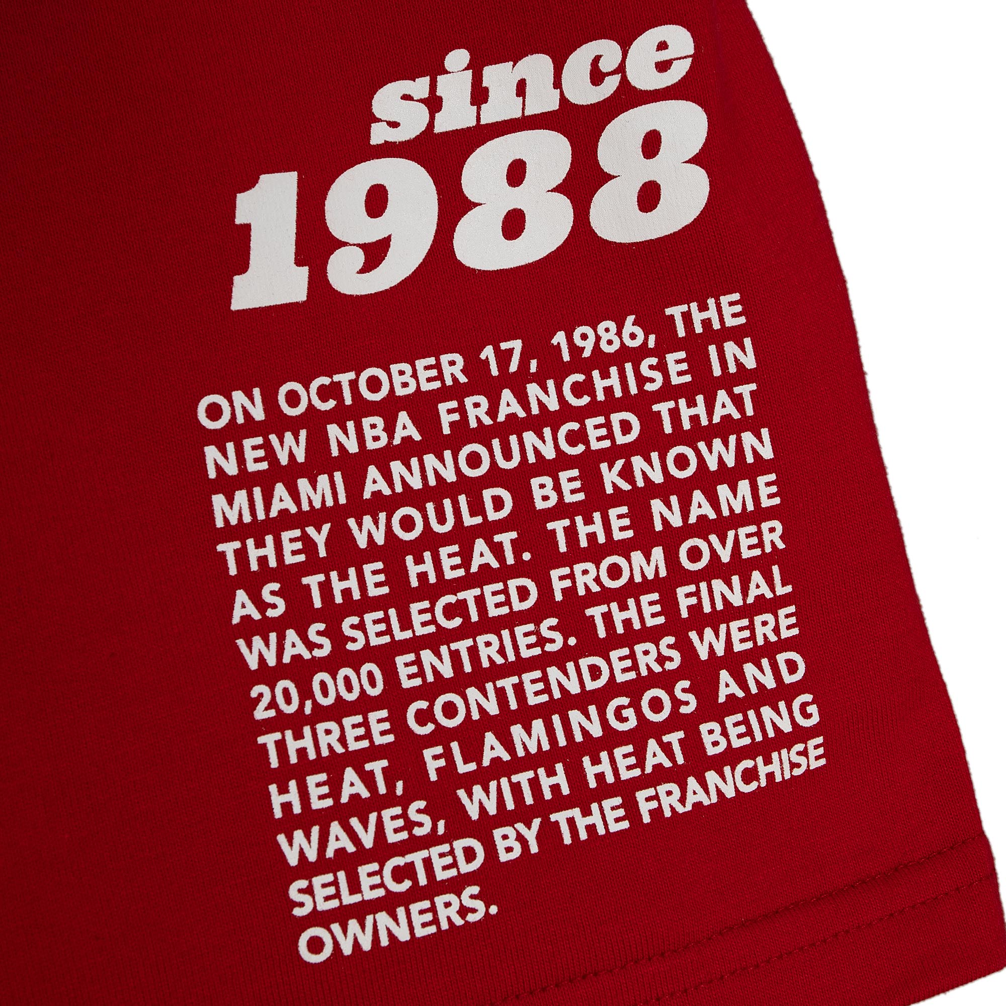 Mitchell and Ness Miami HEAT Origins Tee Unisex Tee Mitchell & Ness   