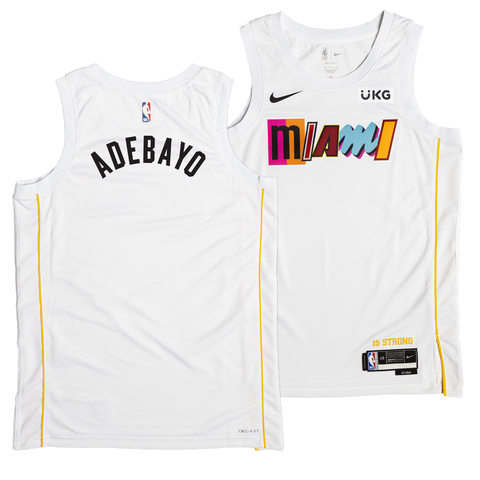 Miami Heat Bam Ado 2022-23 White Jersey