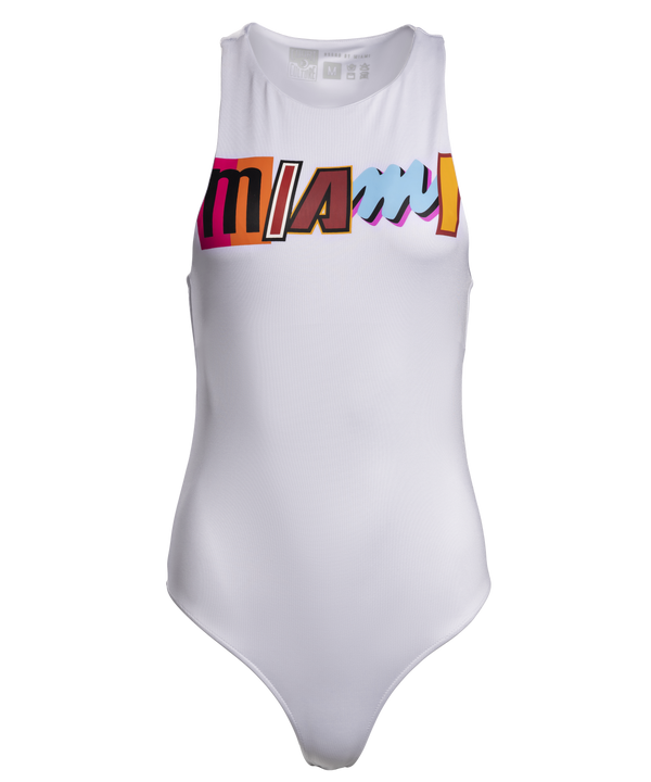 Court Culture Miami Mashup Vol. 2 White Bodysuit Women's Bodysuit Court Culture   