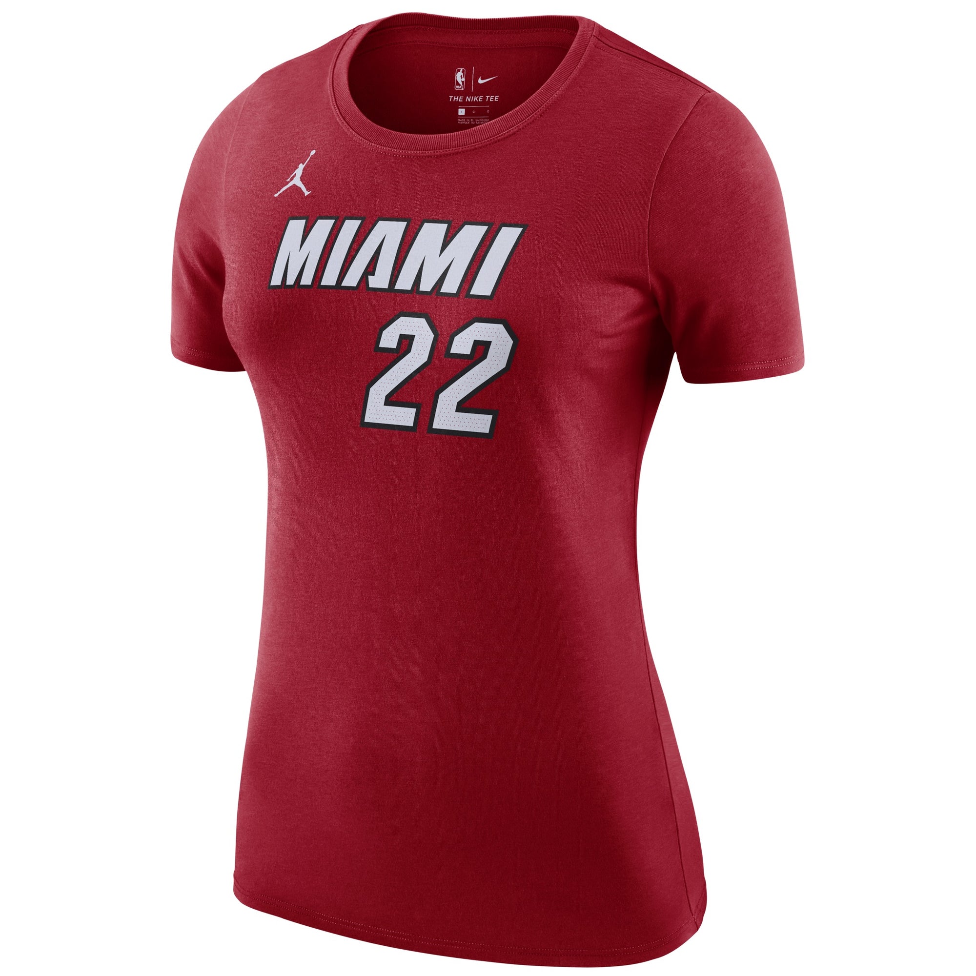 Jimmy Butler Nike Jordan Brand Statement Red Name & Number Women's Tee Women's Tee Nike   