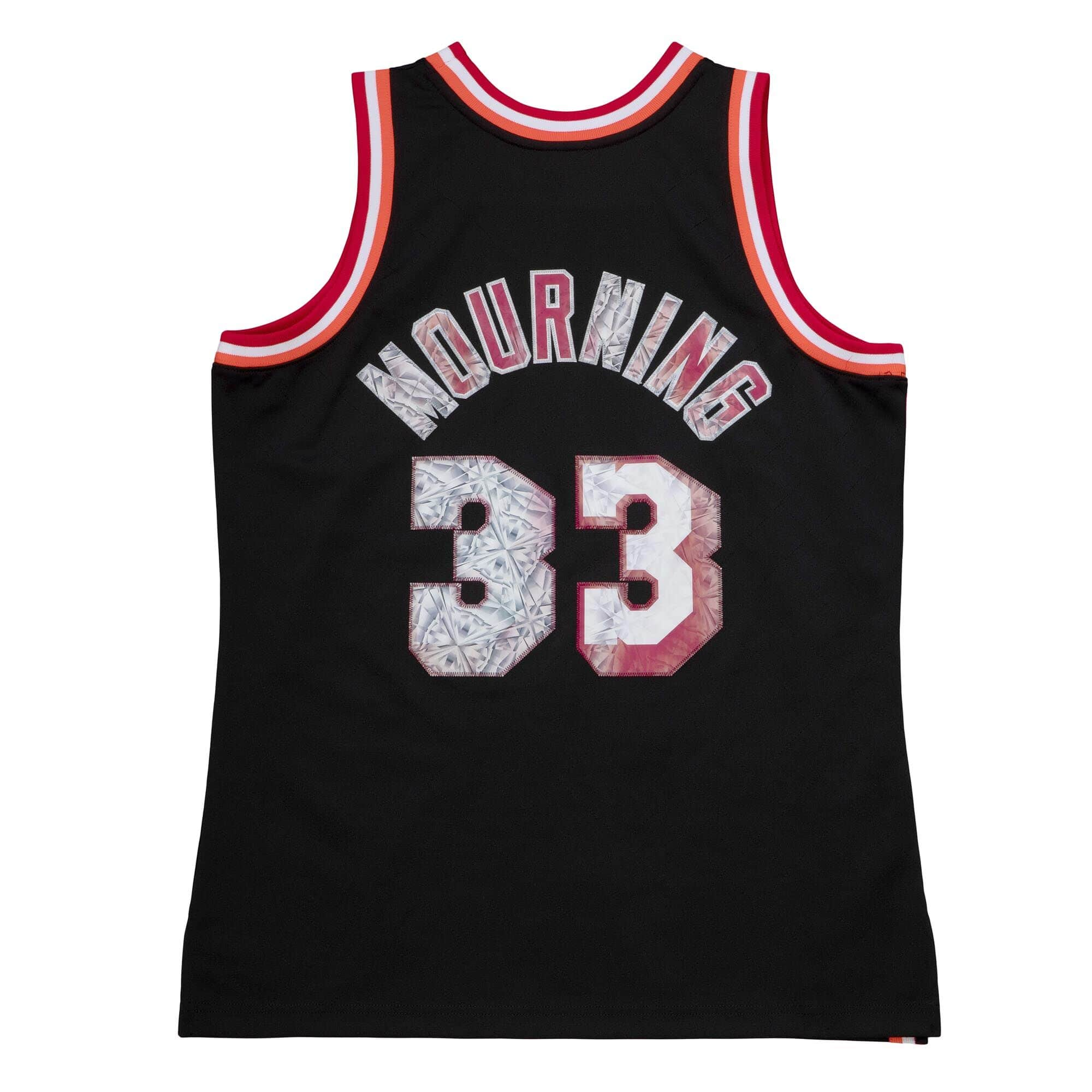 Alonzo Mourning Mitchell and Ness Miami HEAT 75th Anniversary Lenticular Swingman Jersey Men's Jersey Mitchell & Ness   