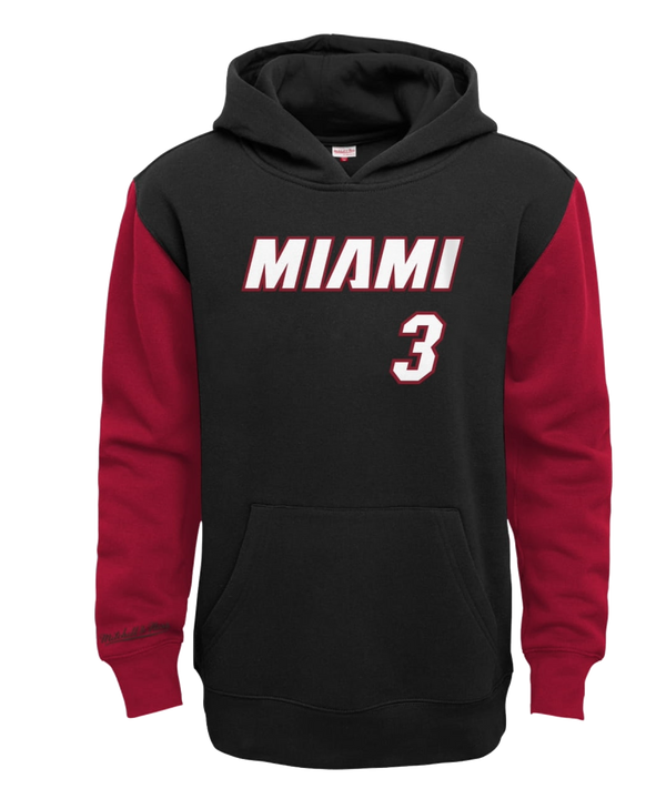 Dwyane Wade Mitchell and Ness Name & Number Youth Hoodie Youth Hoodie Mitchell & Ness   